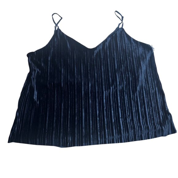 NWT Tart Women’s Plus 4X Black Pleated Velvet Cami Tank Top - Picture 4 of 5